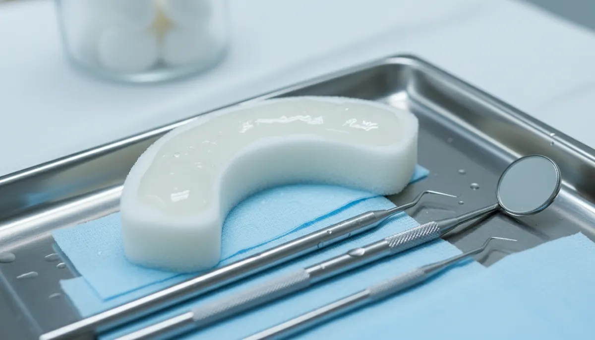 Detaliu clinic relevant pentru chiuretaj subgingival la cabinet stomatologic