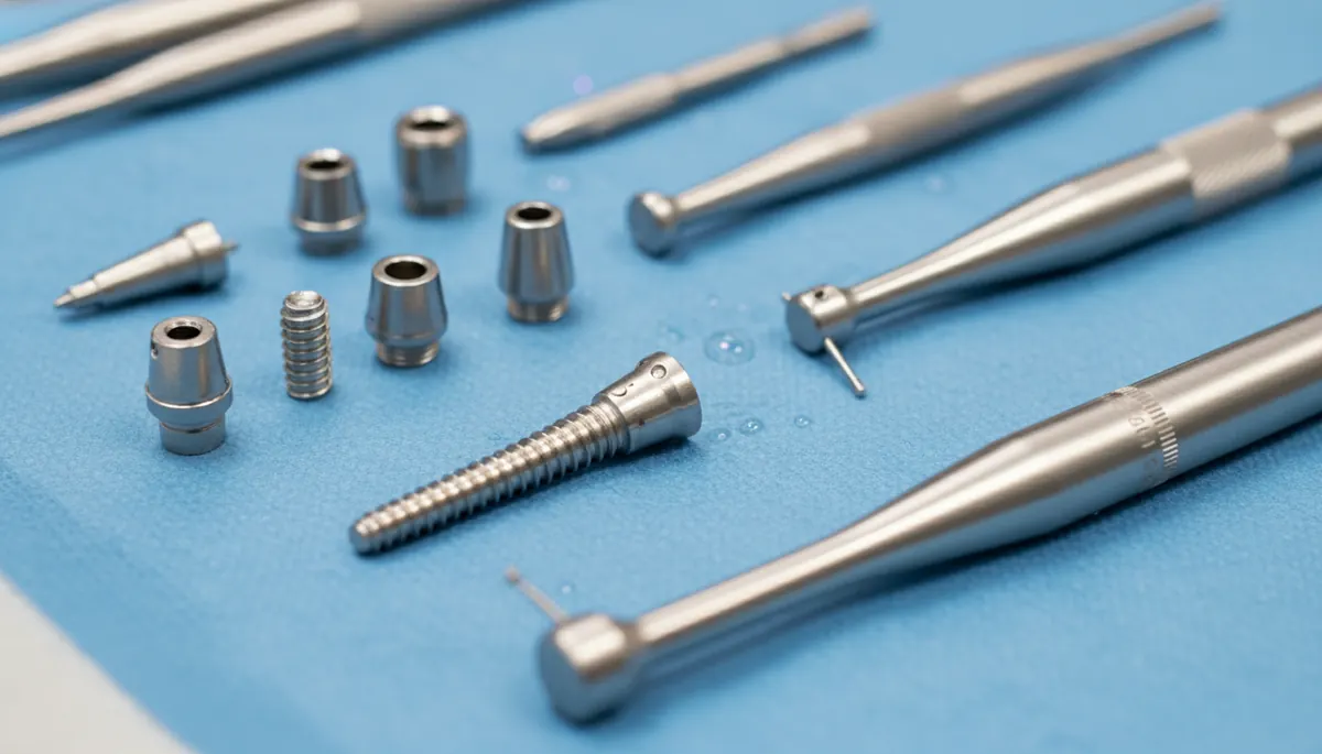 Detaliu clinic relevant pentru implant dentar fara durere la cabinet stomatologic