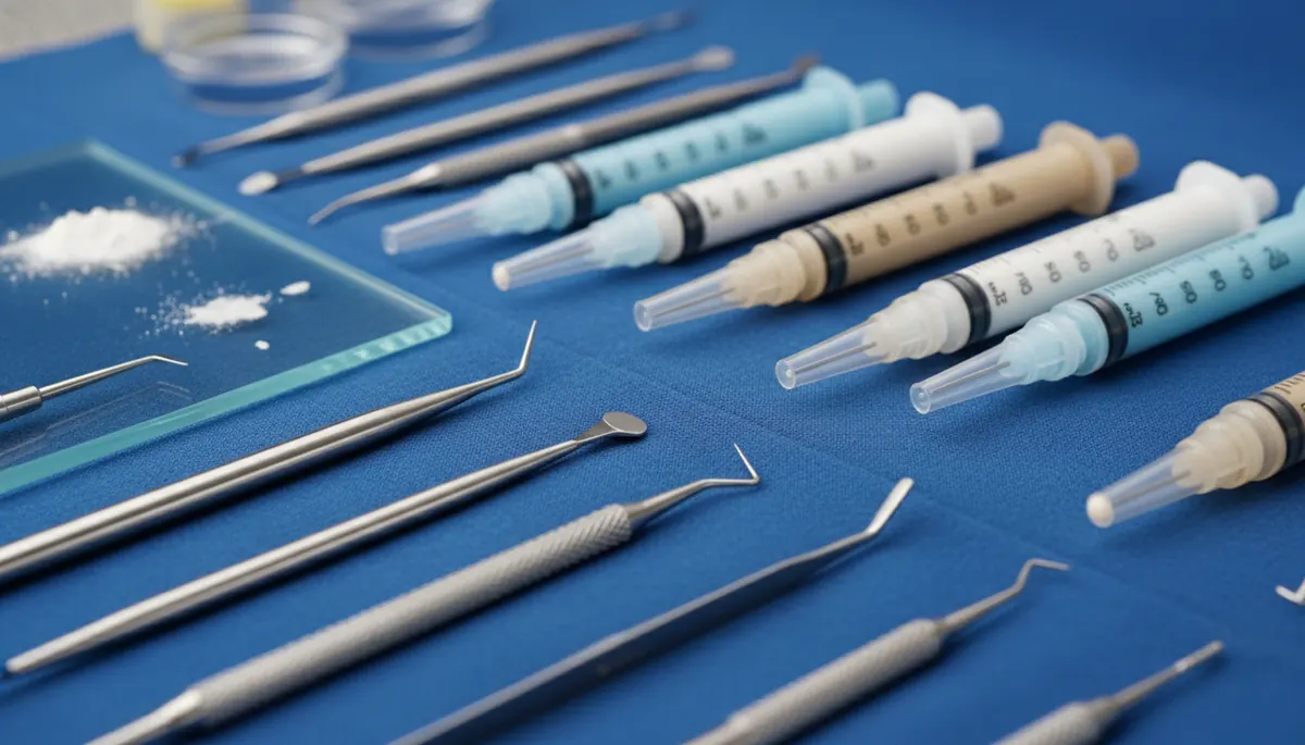 Detaliu clinic relevant pentru reconstructie dinte cu compozit la cabinet stomatologic